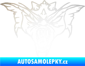 Samolepka Ďábel 003 pravá odrazková reflexní bílá