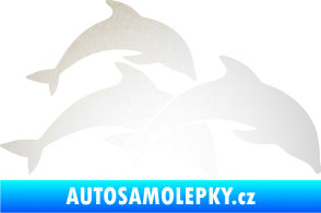 Samolepka Delfíni 001 pravá odrazková reflexní bílá