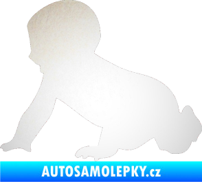 Samolepka Dítě v autě 025 levá miminko silueta odrazková reflexní bílá