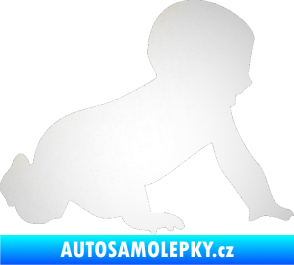 Samolepka Dítě v autě 025 pravá miminko silueta odrazková reflexní bílá