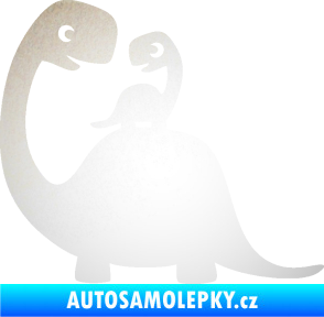 Samolepka Dítě v autě 105 levá dinosaurus odrazková reflexní bílá