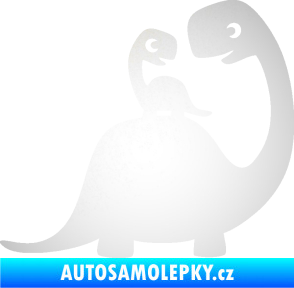 Samolepka Dítě v autě 105 pravá dinosaurus odrazková reflexní bílá