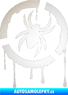 Samolepka Pavouk 001 - pravá odrazková reflexní bílá