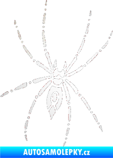 Samolepka Pavouk 011 - pravá odrazková reflexní bílá