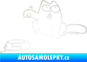 Samolepka Dolej diesel - levá odrazková reflexní bílá