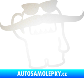 Samolepka Domo 016 levá s knírem odrazková reflexní bílá