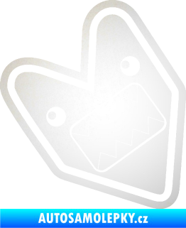 Samolepka Domo 019 wakaba jdm znak levá odrazková reflexní bílá