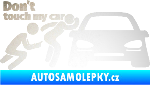 Samolepka Don´t touch my car 009 levá odrazková reflexní bílá