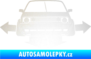 Samolepka Down and out car 002 odrazková reflexní bílá