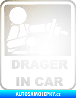 Samolepka Drager in car 001 odrazková reflexní bílá