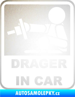 Samolepka Drager in car 002 odrazková reflexní bílá