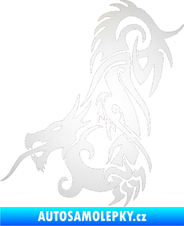 Samolepka Dragon 007 levá odrazková reflexní bílá