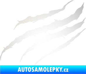 Samolepka Drápanec 001 levá odrazková reflexní bílá