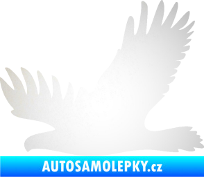 Samolepka Dravec na sklo 004 levá odrazková reflexní bílá