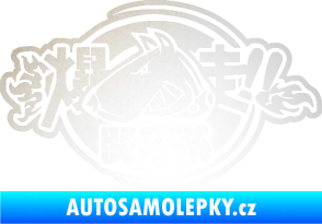Samolepka Drift dog 002 odrazková reflexní bílá
