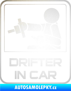 Samolepka Drifter in car 001 odrazková reflexní bílá