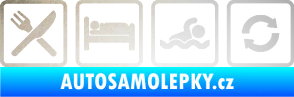 Samolepka Eat sleep swimming repeat plavání odrazková reflexní bílá