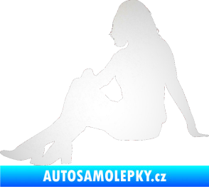 Samolepka Erotická žena 047 levá odrazková reflexní bílá