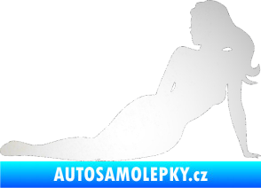 Samolepka Erotická žena 051 levá odrazková reflexní bílá