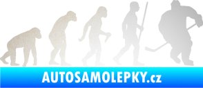 Samolepka Evoluce 003 hokej pravá odrazková reflexní bílá