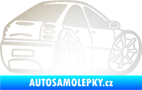 Samolepka Fiat Bravo karikatura pravá odrazková reflexní bílá