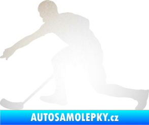 Samolepka Florbal 005 levá odrazková reflexní bílá