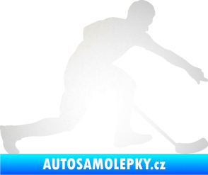 Samolepka Florbal 005 pravá odrazková reflexní bílá