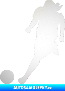Samolepka Fotbalista 003 levá odrazková reflexní bílá