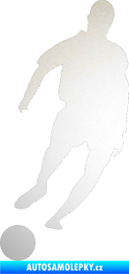 Samolepka Fotbalista 007 levá odrazková reflexní bílá