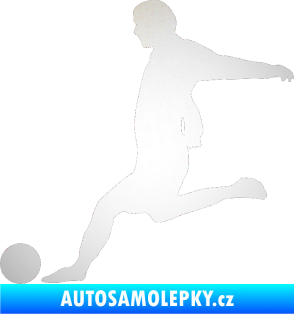 Samolepka Fotbalista 014 levá odrazková reflexní bílá