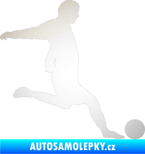 Samolepka Fotbalista 014 pravá odrazková reflexní bílá