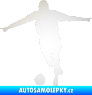 Samolepka Fotbalista 015 levá odrazková reflexní bílá