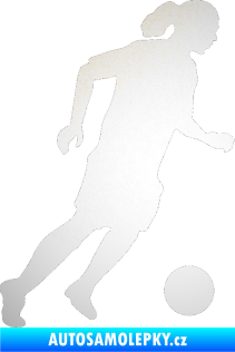 Samolepka Fotbalista 018 pravá odrazková reflexní bílá
