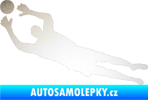 Samolepka Fotbalista 026 levá brankář odrazková reflexní bílá