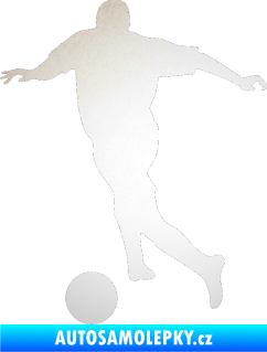 Samolepka Fotbalista 030 levá odrazková reflexní bílá