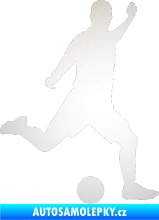 Samolepka Fotbalista 031 pravá odrazková reflexní bílá