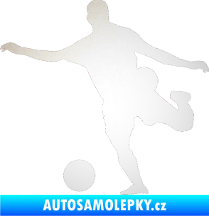 Samolepka Fotbalista 032 levá odrazková reflexní bílá