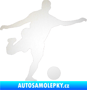 Samolepka Fotbalista 032 pravá odrazková reflexní bílá