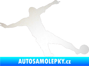 Samolepka Fotbalista 037 pravá odrazková reflexní bílá