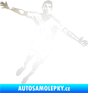 Samolepka Fotbalista 047 pravá odrazková reflexní bílá