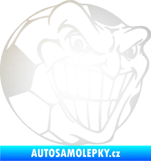 Samolepka Fotbalový míč 002 pravá odrazková reflexní bílá