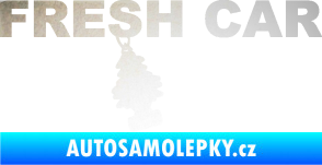 Samolepka Fresh car nápis s voňavým stromečkem odrazková reflexní bílá