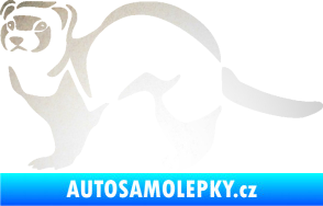 Samolepka Fretka 002 levá odrazková reflexní bílá