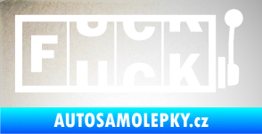 Samolepka Fuck kasino odrazková reflexní bílá