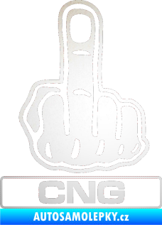 Samolepka Fuck off CNG odrazková reflexní bílá