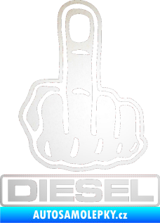 Samolepka Fuck off diesel odrazková reflexní bílá