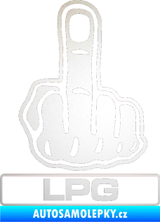 Samolepka Fuck off LPG odrazková reflexní bílá