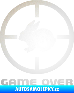 Samolepka Game over lov zajíce odrazková reflexní bílá