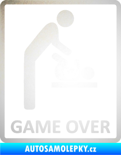 Samolepka Game over varianta baby odrazková reflexní bílá