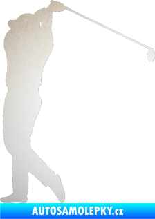 Samolepka Golfista 004 levá odrazková reflexní bílá